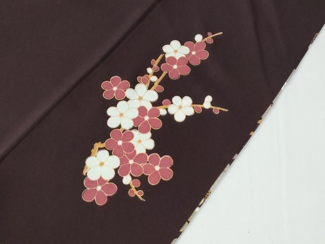 平和屋着物●訪問着　花松文　金彩　正絹　逸品　CABM4601yc