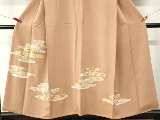 平和屋着物●中国三大刺繍　相良刺繍　訪問着　駒刺繍　霞吉祥文　正絹　逸品　CABM4606yc