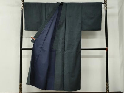 平和屋着物●男性　本場大島紬　アンサンブル　一元絣　羽裏：龍　正絹　逸品　CABM4618yc