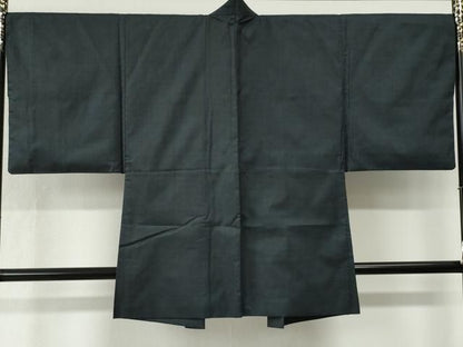 平和屋着物●男性　本場大島紬　アンサンブル　一元絣　羽裏：龍　正絹　逸品　CABM4618yc