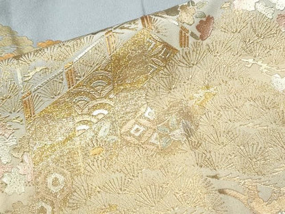 平和屋着物●豪華色留袖　作家物　駒刺繍　霞文鳳凰草花文　暈し染め　金彩　正絹　逸品　CABM4620yc