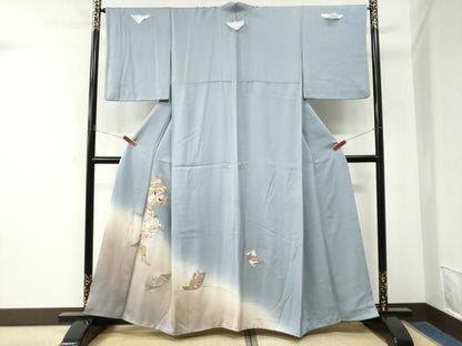 平和屋着物●豪華色留袖　刺繍　短冊人物檜扇吉祥花文　暈し染め　金彩　正絹　逸品　CABM4623yc