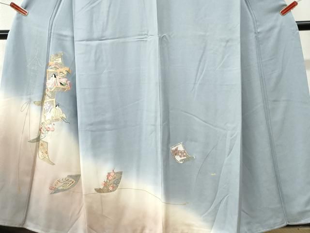 平和屋着物●豪華色留袖　刺繍　短冊人物檜扇吉祥花文　暈し染め　金彩　正絹　逸品　CABM4623yc