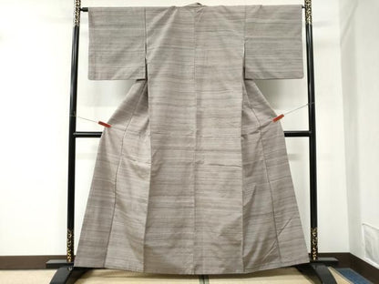 平和屋着物●上質な紬　霞文　正絹　逸品　CABM4646yc