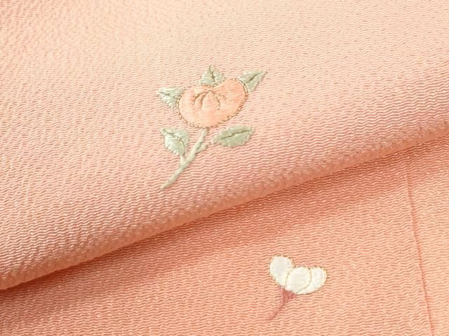 平和屋着物●訪問着　総刺繍　溢れ松葉　橘　暈し染め　金糸　鬼しぼ縮緬　正絹　逸品　未使用　CABM4648yc