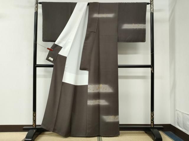 平和屋着物●染匠　久保耕　訪問着　吹き寄せ文　暈し染め　金彩　やまと金ラベル　反端付き　正絹　逸品　未使用　CABM4651yc