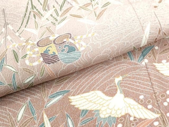 平和屋着物●訪問着　飛鶴浜松舟文　暈し染め　正絹　逸品　CABM4654yc