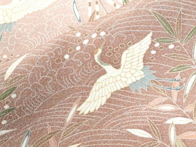 平和屋着物●訪問着　飛鶴浜松舟文　暈し染め　正絹　逸品　CABM4654yc