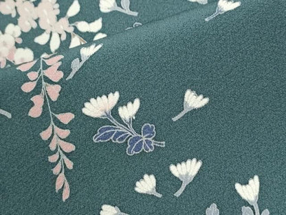 平和屋着物●訪問着　友禅　童子枝垂れ花文　正絹　逸品　CABM4658yc