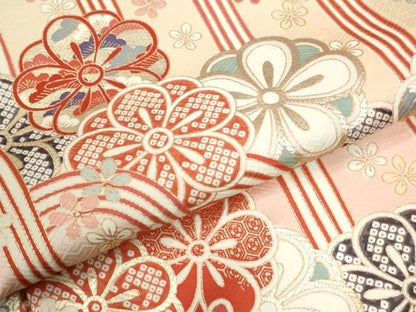 平和屋着物●豪華振袖　駒刺繍　舞花文　暈し染め　金彩　正絹　逸品　CABM4664yc