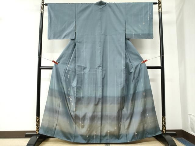 平和屋着物●山口美術織物　皇室　伊勢神宮御用　西陣織　訪問着　紬地　刺し子　瓢箪　正絹　逸品　未使用　CABM4665yc