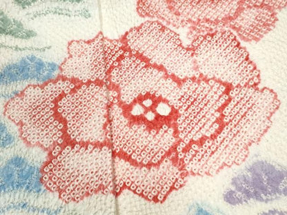 平和屋着物●豪華振袖　総絞り　牡丹飛鶴丸文　正絹　逸品　CABM4673yc
