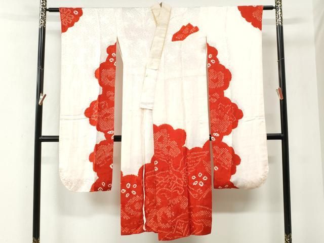 平和屋着物●振袖用長襦袢　無双仕立て　絞り　吉祥文　正絹　逸品　CABM4680yc