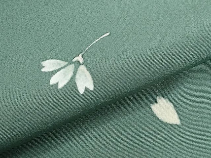平和屋着物●上質な小紋　舞桜文　正絹　逸品　CABM4683yc