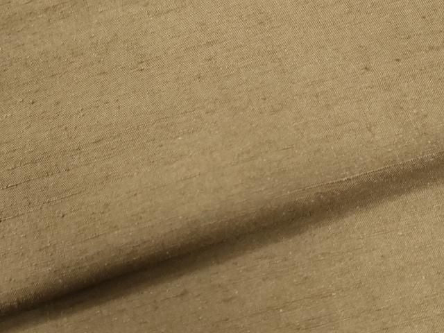平和屋着物●結城紬　色無地　朽葉色　正絹　逸品　CABM4687yc