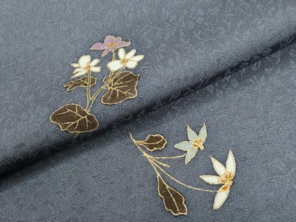 平和屋着物●上質な小紋　草花文　金彩　正絹　逸品　CABM4691yc