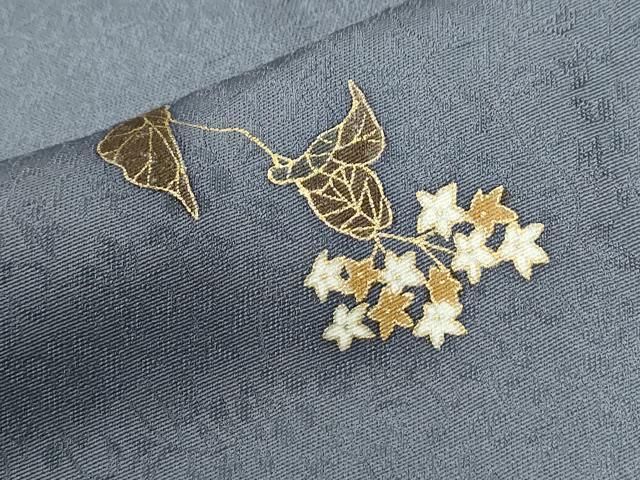 平和屋着物●上質な小紋　草花文　金彩　正絹　逸品　CABM4691yc