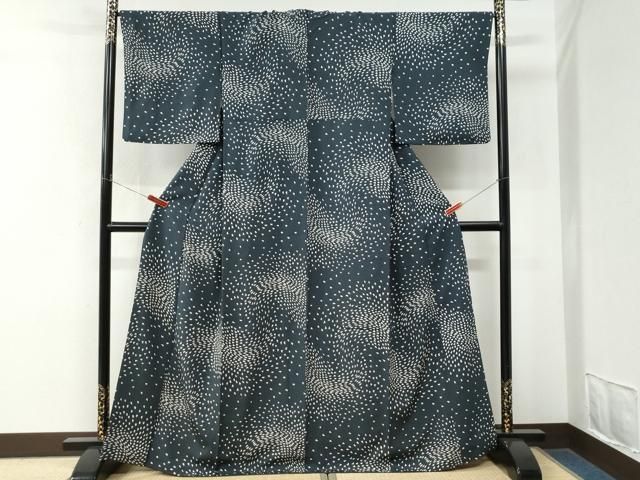 平和屋着物●上質な小紋　舞花弁　正絹　逸品　CABM4699yc