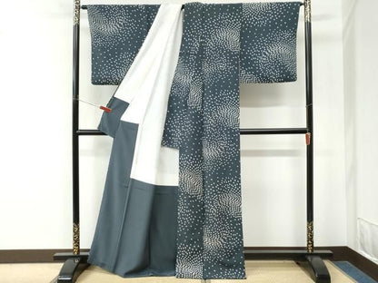 平和屋着物●上質な小紋　舞花弁　正絹　逸品　CABM4699yc