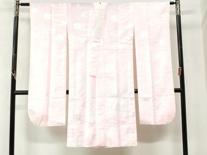 平和屋着物●豪華振袖・長襦袢セット　型染め　流水牡丹葵花唐草文　暈し染め　正絹　逸品　CABM4703yc