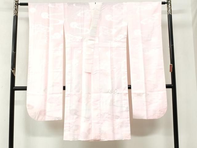 平和屋着物●豪華振袖・長襦袢セット　型染め　流水牡丹葵花唐草文　暈し染め　正絹　逸品　CABM4703yc