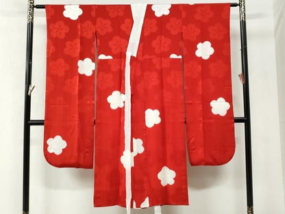 平和屋着物●豪華振袖・長襦袢セット　駒刺繍　絞り　束ね熨斗牡丹舞花文　ラメ糸　金彩　正絹　逸品　CABM4705yc