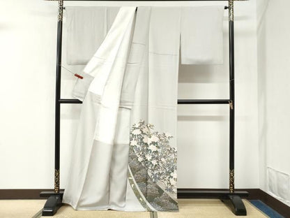平和屋着物●豪華色留袖　友禅　浜松枝花文　暈し染め　正絹　逸品　CABM4716yc