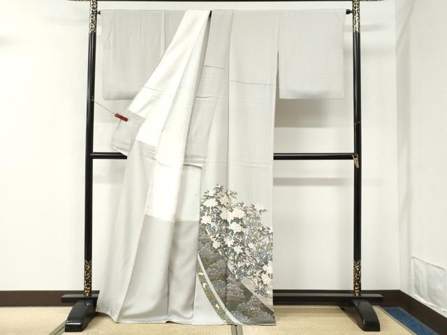 平和屋着物●豪華色留袖　友禅　浜松枝花文　暈し染め　正絹　逸品　CABM4716yc