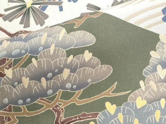 平和屋着物●豪華色留袖　友禅　浜松枝花文　暈し染め　正絹　逸品　CABM4716yc