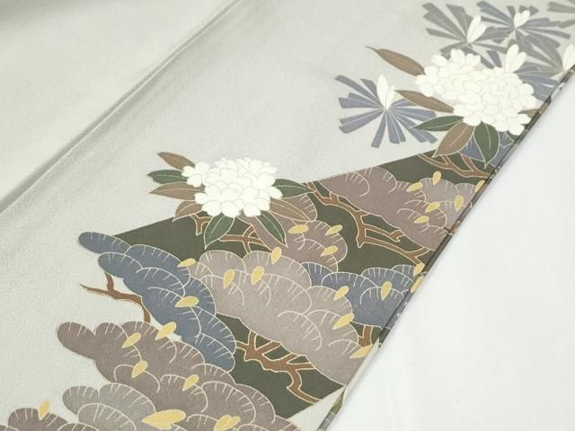 平和屋着物●豪華色留袖　友禅　浜松枝花文　暈し染め　正絹　逸品　CABM4716yc