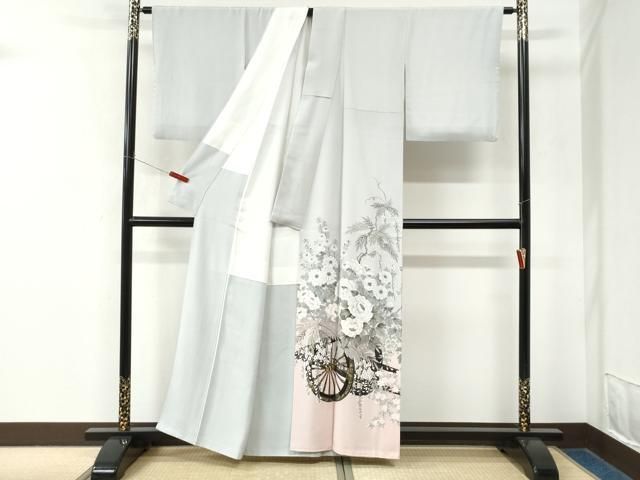 平和屋着物●豪華色留袖　高橋一海　牡丹花車文　暈し染め　金彩　正絹　逸品　CABM4718yc