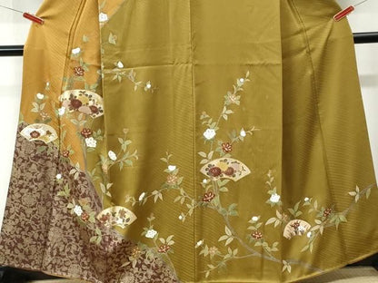 平和屋着物●訪問着　地紙花唐草文　金彩　正絹　逸品　CABM4720yc