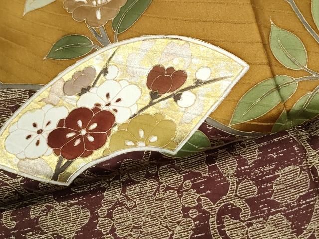 平和屋着物●訪問着　地紙花唐草文　金彩　正絹　逸品　CABM4720yc