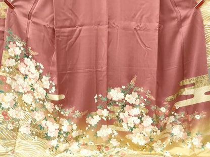 平和屋着物●豪華振袖・長襦袢セット　駒刺繍　霞枝花文　暈し染め　金彩　やまと誂製　正絹　逸品　CABM4721yc