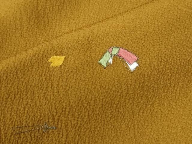 平和屋着物●上質な小紋　総刺繍　鈴　独楽　舞花弁　正絹　逸品　未使用　CABM4726yc
