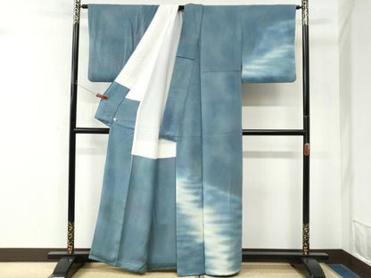 平和屋着物●虹色創家　本郷大田子　訪問着　霞文　暈し染め　鬼しぼ縮緬　正絹　逸品　CABM4728yc