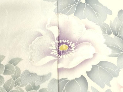 平和屋着物●訪問着　刺繍　牡丹花文　正絹　逸品　CABM4735yc