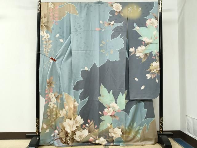 平和屋着物●ファッションブランド　hiromichi nakano　ヒロミチナカノ　振袖　花車文　ラメ糸　暈し染め　正絹　逸品　CABM4738yc