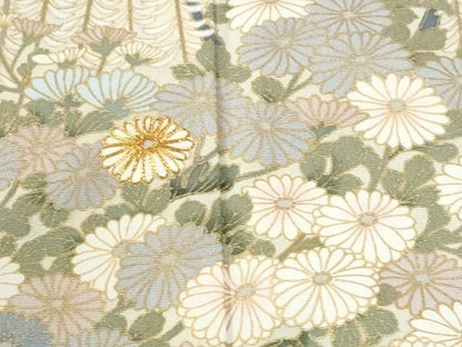 平和屋着物●豪華色留袖　駒刺繍　流水枝垂れ柳枝花文　暈し染め　金彩　正絹　逸品　CABM4746yc