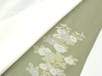 平和屋着物●豪華色留袖　駒刺繍　流水枝垂れ柳枝花文　暈し染め　金彩　正絹　逸品　CABM4746yc