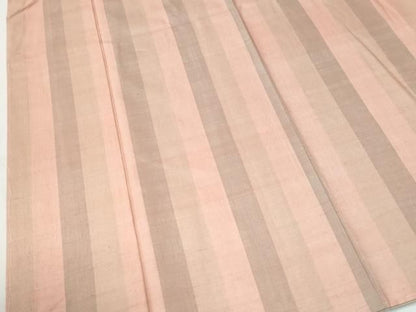 平和屋着物●上質な紬　縞　正絹　逸品　未使用　CABM4752yc