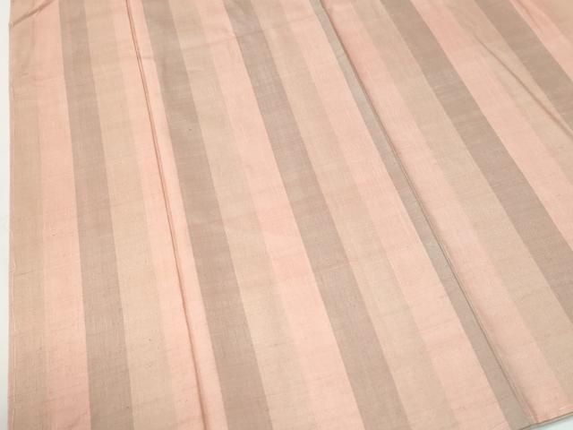 平和屋着物●上質な紬　縞　正絹　逸品　未使用　CABM4752yc