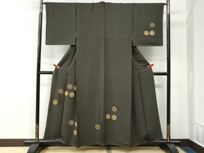平和屋着物●訪問着　刺繍　雪輪吉祥文　金彩　正絹　逸品　未使用　CABM4762yc