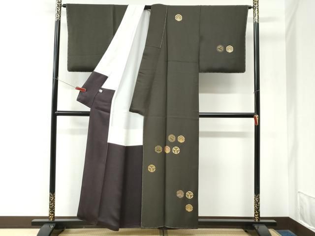平和屋着物●訪問着　刺繍　雪輪吉祥文　金彩　正絹　逸品　未使用　CABM4762yc