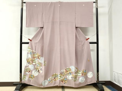 平和屋着物●金彩友禅作家　金彩の魔術師　堀省平　金煌織　色留袖　花遊禅　人物風景文　本金　正絹　逸品　CABM4765yc