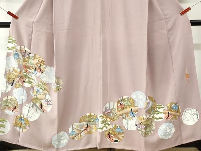 平和屋着物●金彩友禅作家　金彩の魔術師　堀省平　金煌織　色留袖　花遊禅　人物風景文　本金　正絹　逸品　CABM4765yc