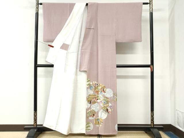 平和屋着物●金彩友禅作家　金彩の魔術師　堀省平　金煌織　色留袖　花遊禅　人物風景文　本金　正絹　逸品　CABM4765yc