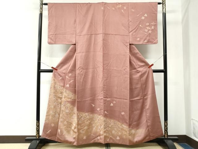 平和屋着物●訪問着　刺繍　宝尽くし　暈し染め　金彩　正絹　逸品　CABM4766yc