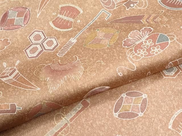 平和屋着物●訪問着　刺繍　宝尽くし　暈し染め　金彩　正絹　逸品　CABM4766yc