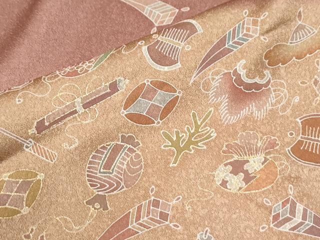 平和屋着物●訪問着　刺繍　宝尽くし　暈し染め　金彩　正絹　逸品　CABM4766yc